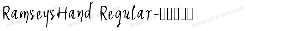 RamseysHand Regular字体转换